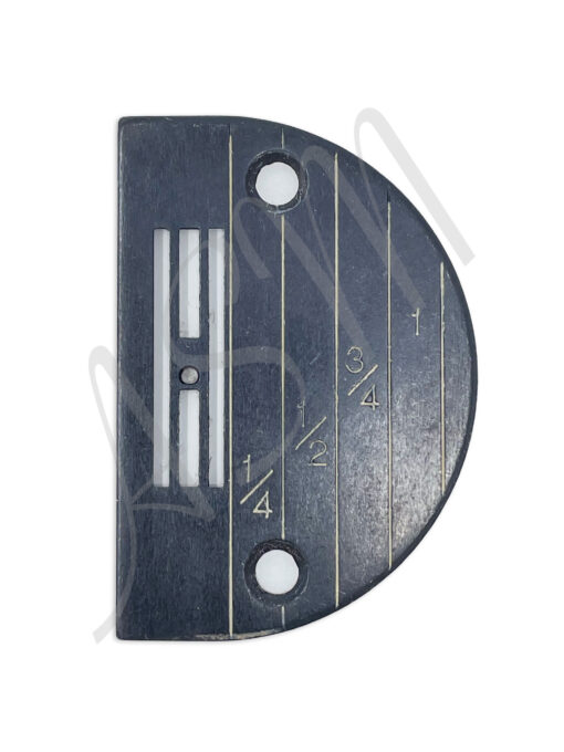 Regular Needle Plate Large Hole w/Line Gauge 142061LG (Black)