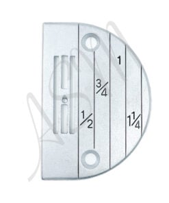 Regular Needle Plate Large Hole w/Line Gauge 142061LG (Silver)