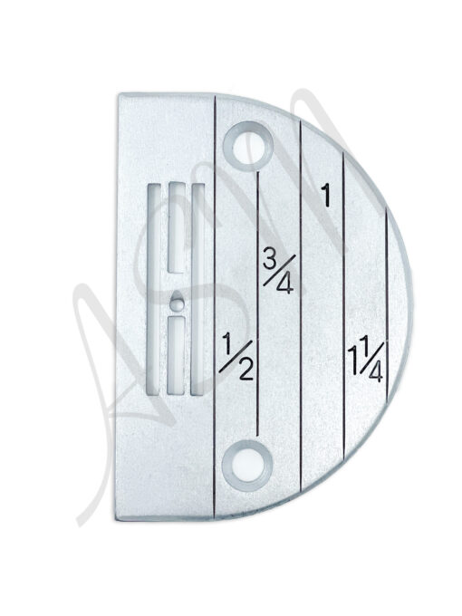 Regular Needle Plate Large Hole w/Line Gauge 142061LG (Silver)