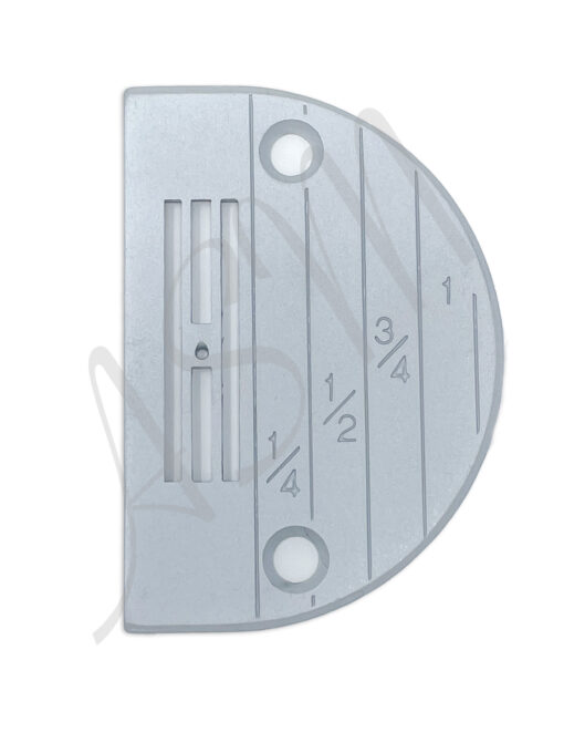 Regular Needle Plate Small Hole w/Line Gauge 147158LG (Silver)