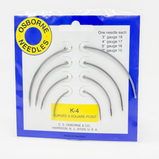 C.S. Osborne No. K-4 Diamond Point Curved Needle Pack